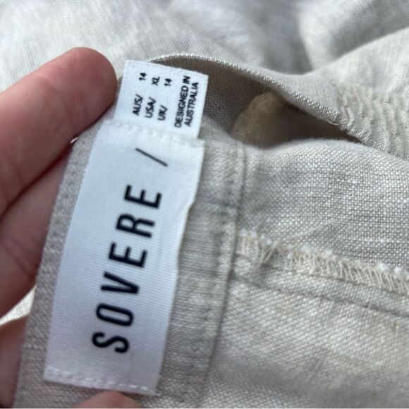 Anthropologie Sovere Instance Linen Pants wide leg size 14 XL - Picture 10 of 10